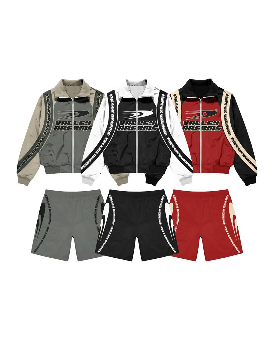 New Arrival Latest Style Windbreaker Jacket & Shorts Set