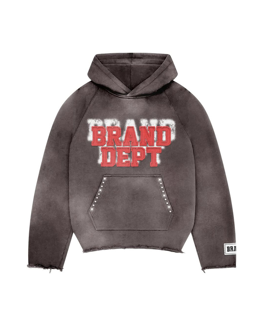 Custom Brand Dept Graphic Pullover Hoodie