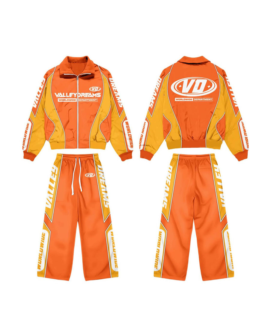 Custom Sublimation Valley Dreams Logo Design Windbreaker Tracksuit 