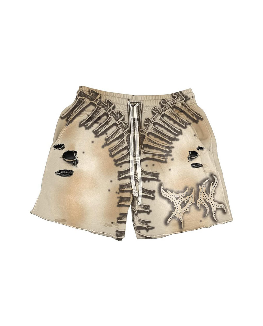 Artistic Graffiti Hoodie & Shorts Set