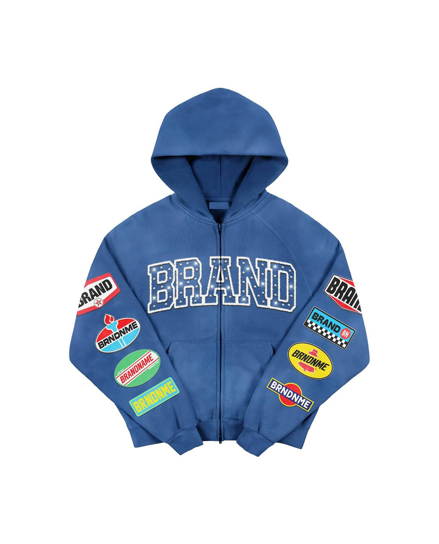 Custom Embroidery Print Logo Style Zip-UP Hoodie 