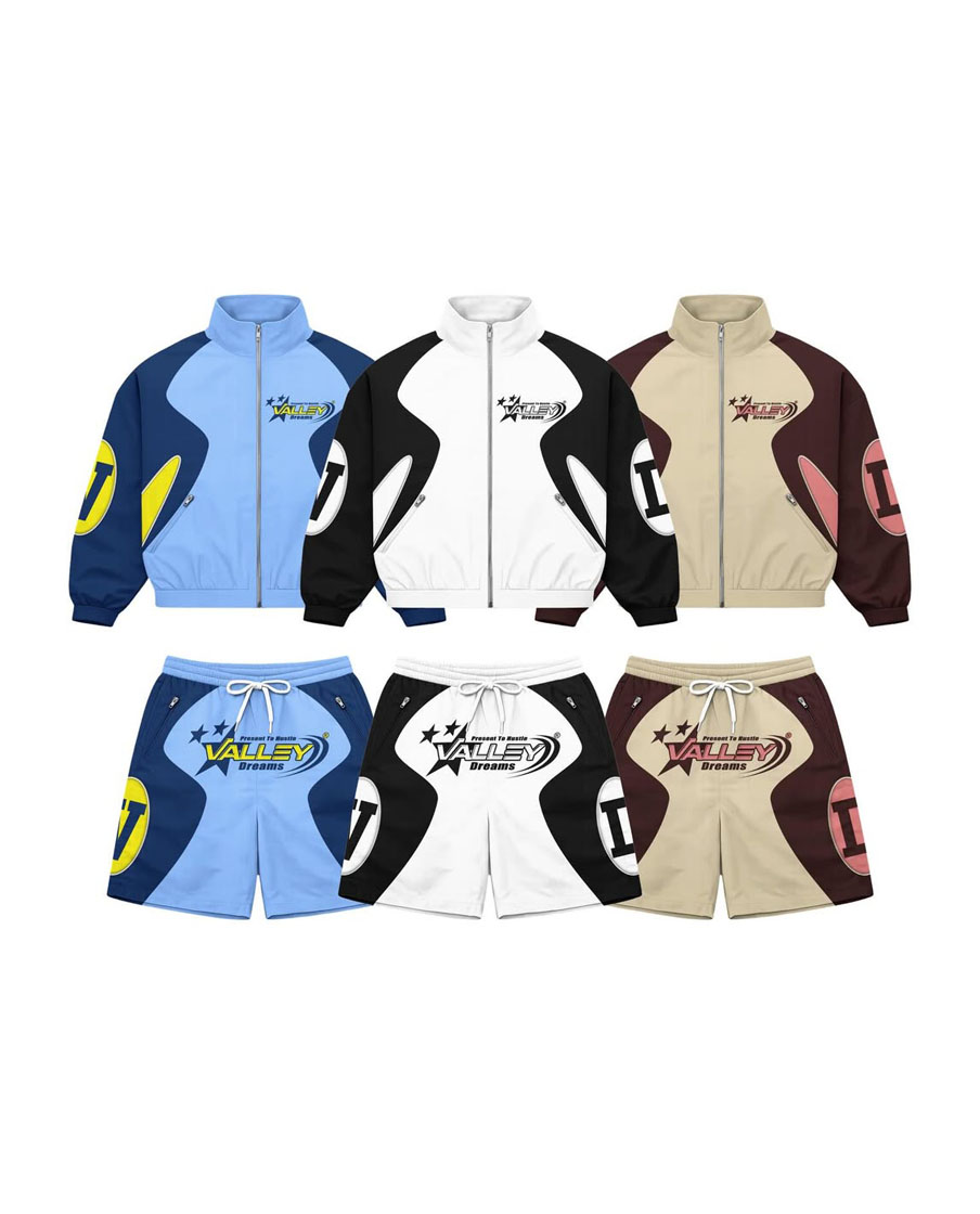 Custom Manufacturer Design Windbreaker Shorts Set 