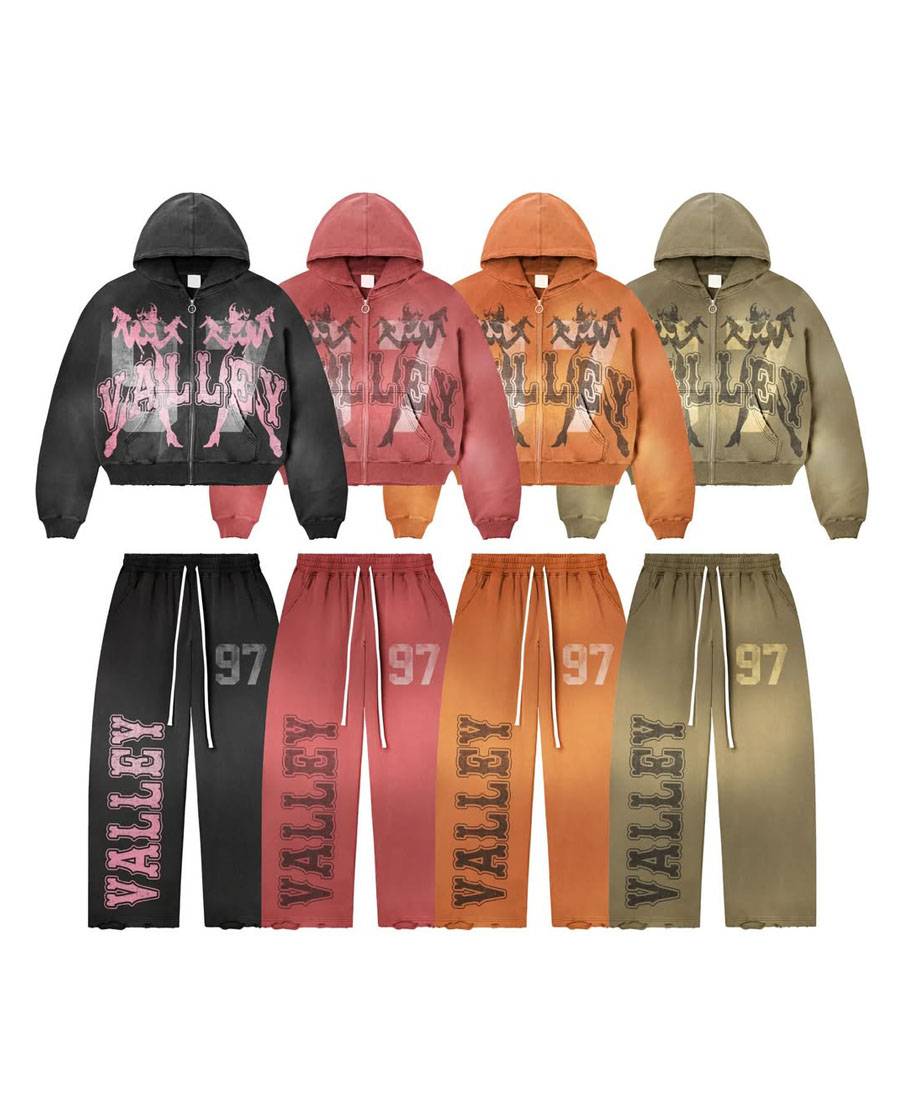 Custom VALLEY Butterfly Logo Design Tracksuit Set