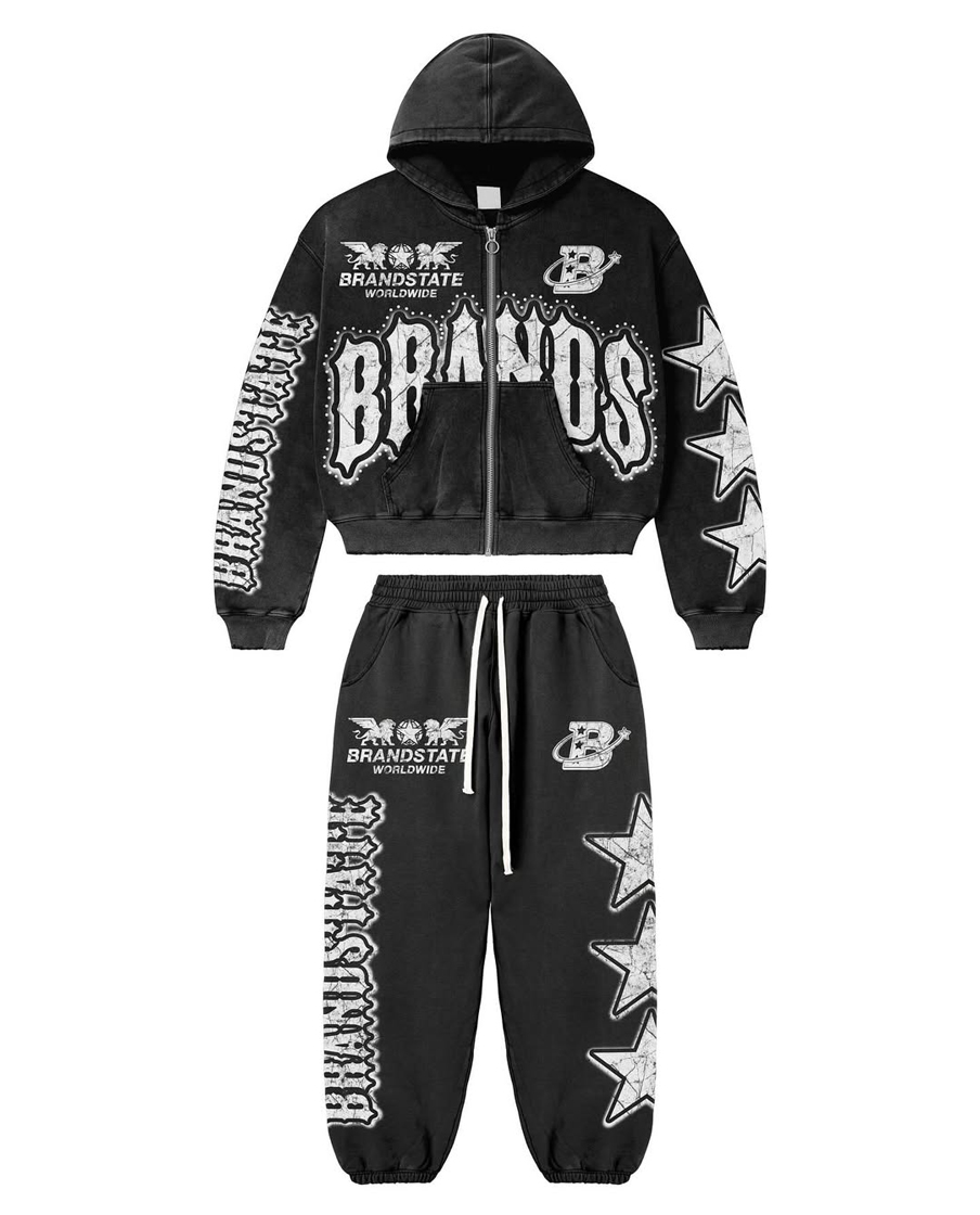 Custom Street Wear Style Tracksuit Set