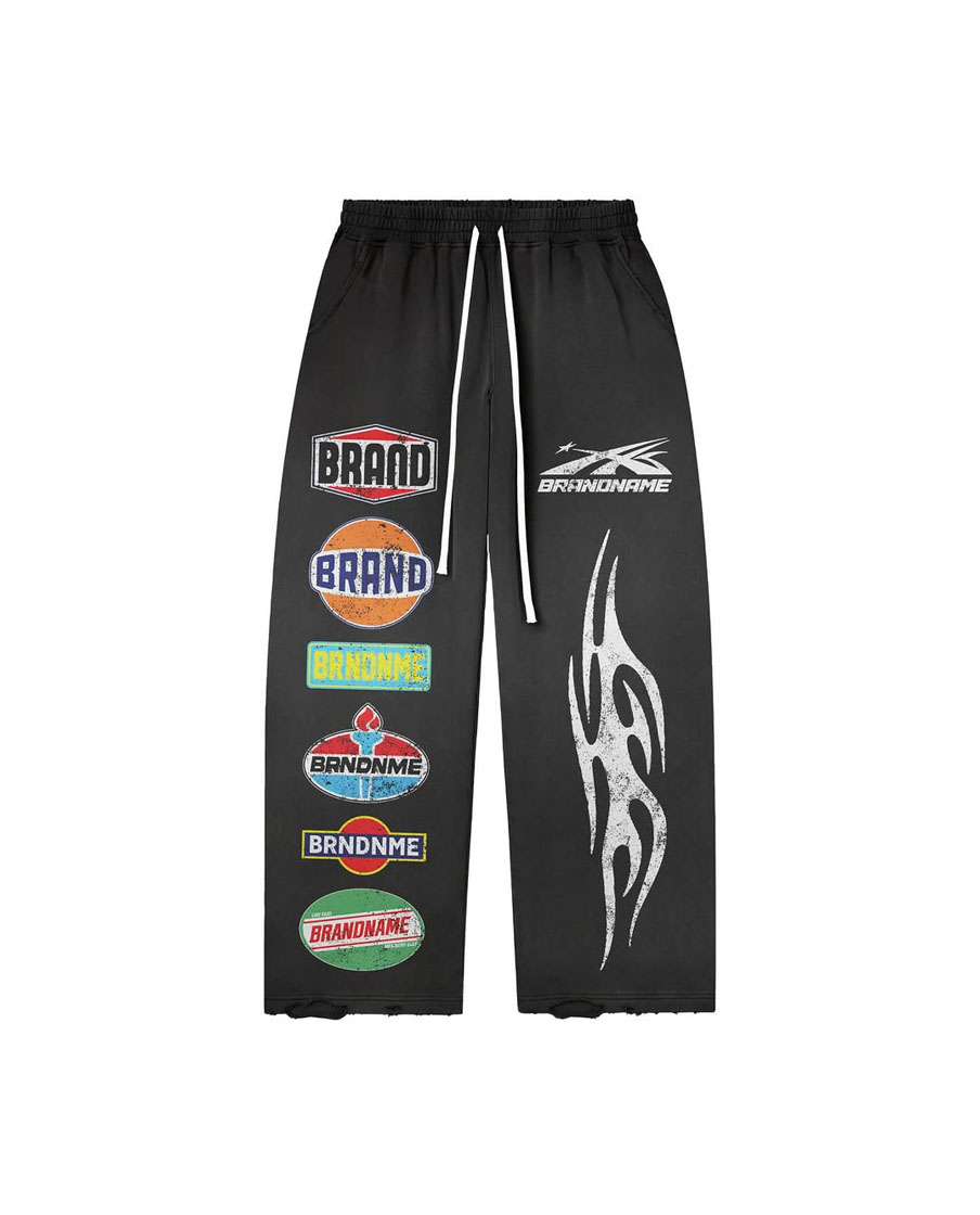 Custom Embroidery Racing Style Patch Tracksuit Set