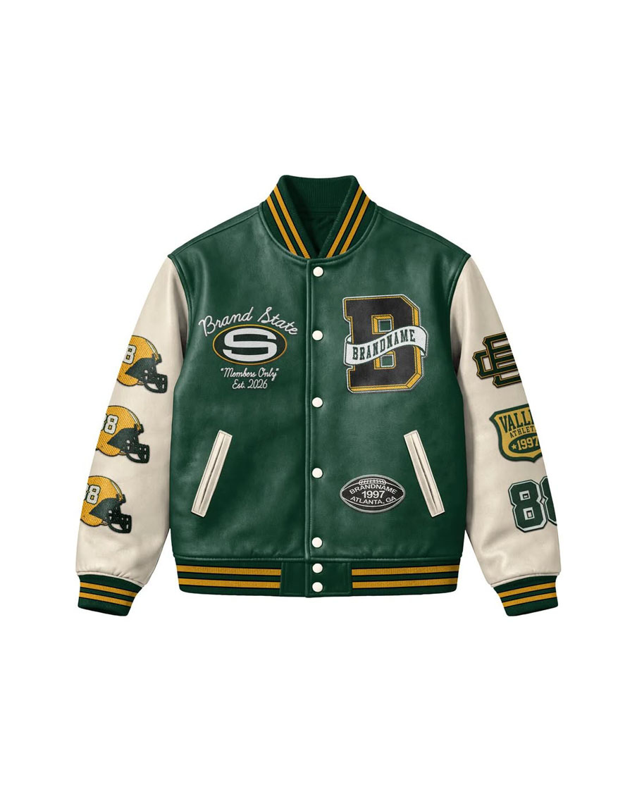 Custom Green Varsity Letterman Jacket