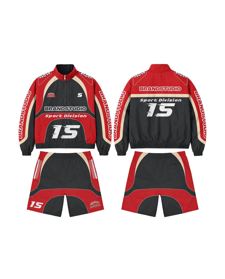 Brandstudio Sports Windbreaker Shorts Set