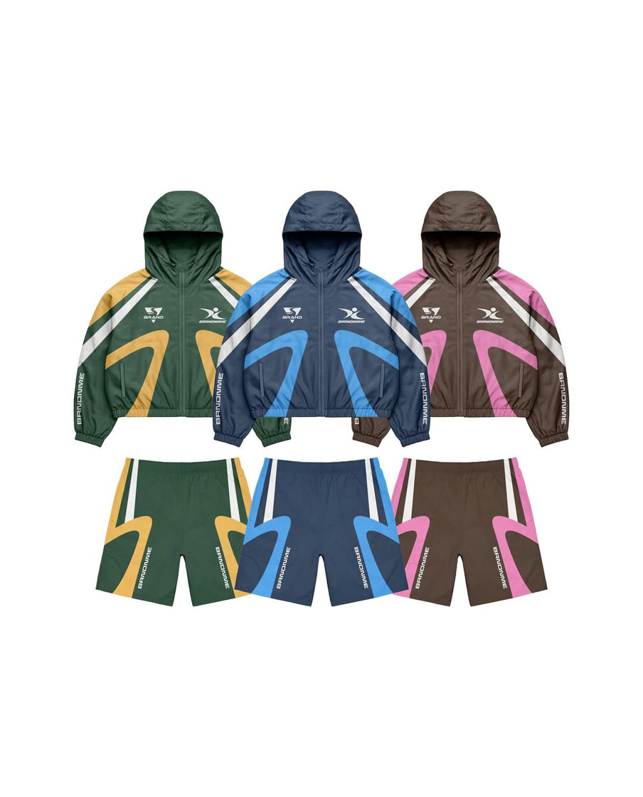 Unisex Sports Windbreaker Tracksuit Set