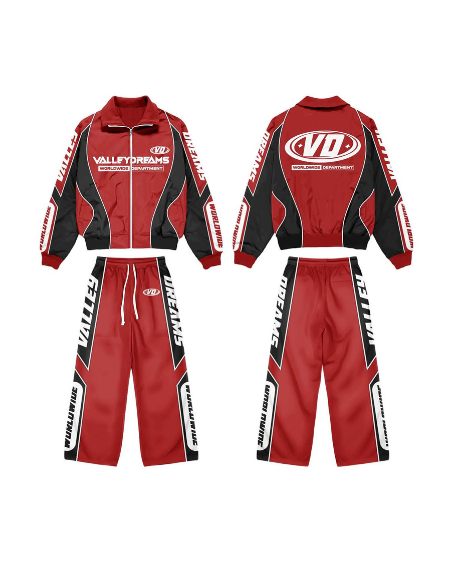 Custom Sublimation Valley Dreams Logo Design Windbreaker Tracksuit 
