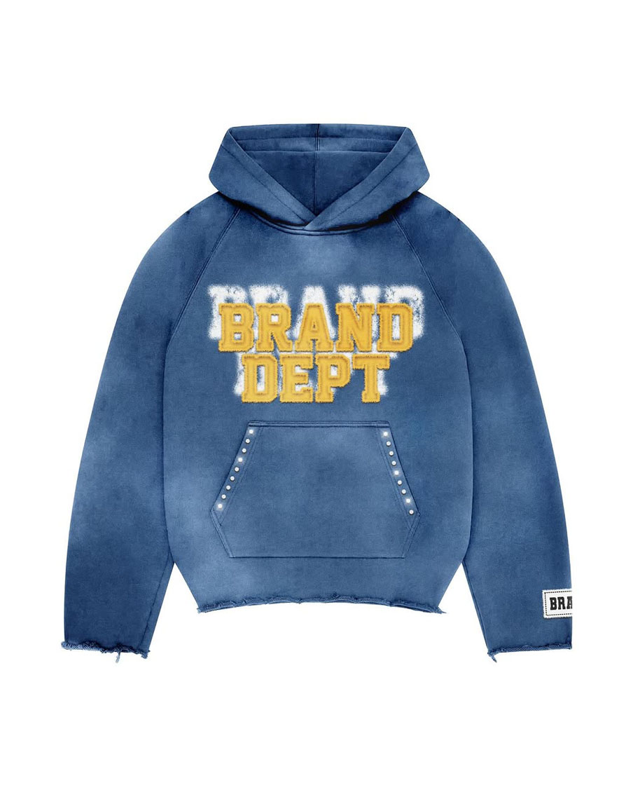 Custom Brand Dept Graphic Pullover Hoodie