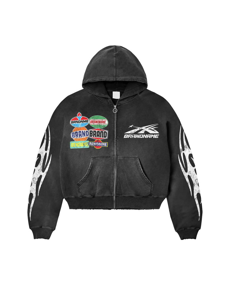 Custom Embroidery Racing Style Patch Tracksuit Set