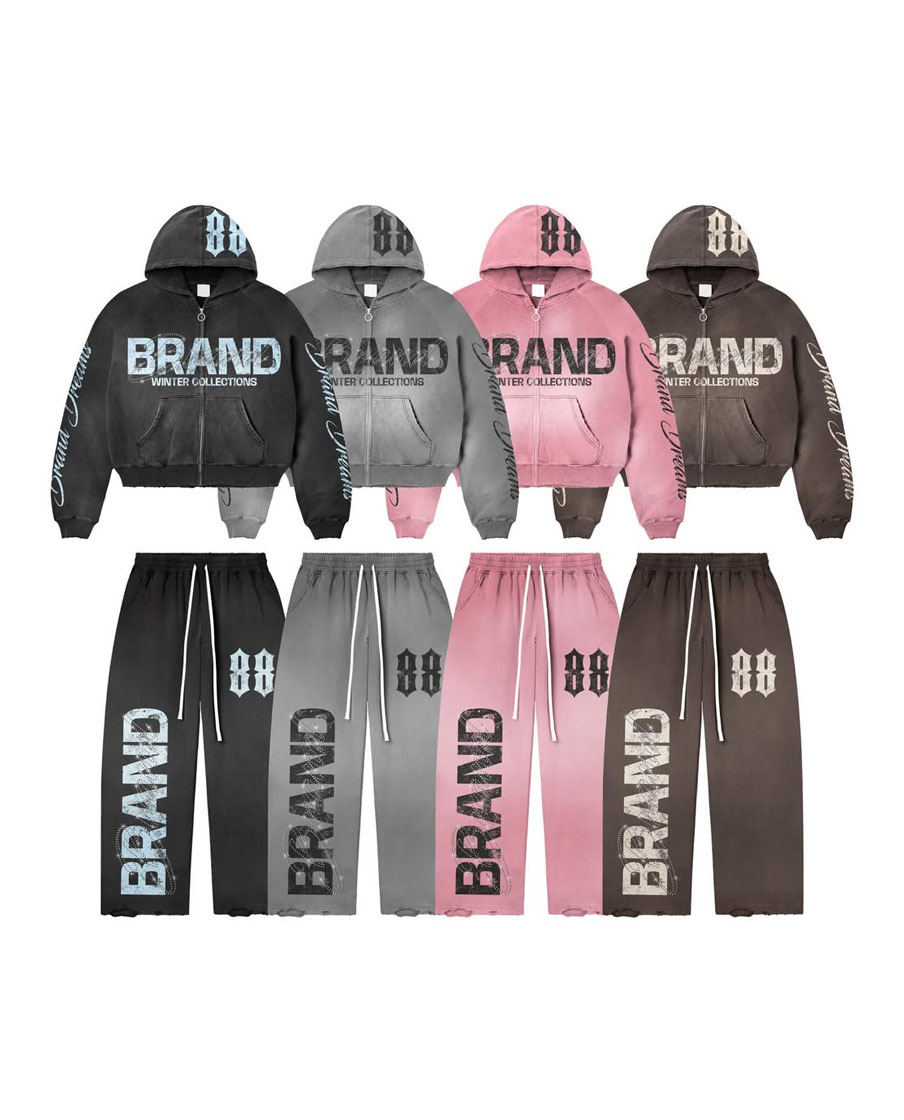 2-Piece Branded Hoodie & Sweatpants Tracksuit Set