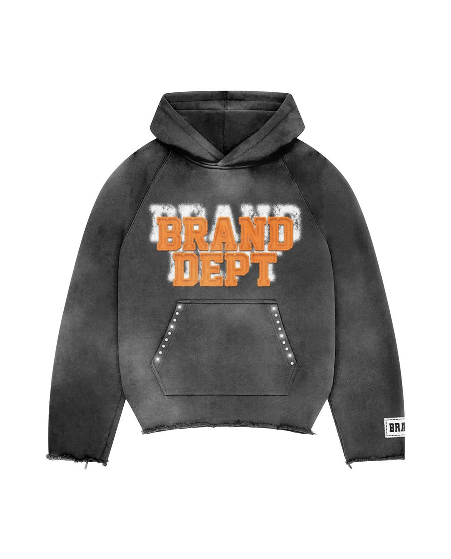 Custom Brand Dept Graphic Pullover Hoodie