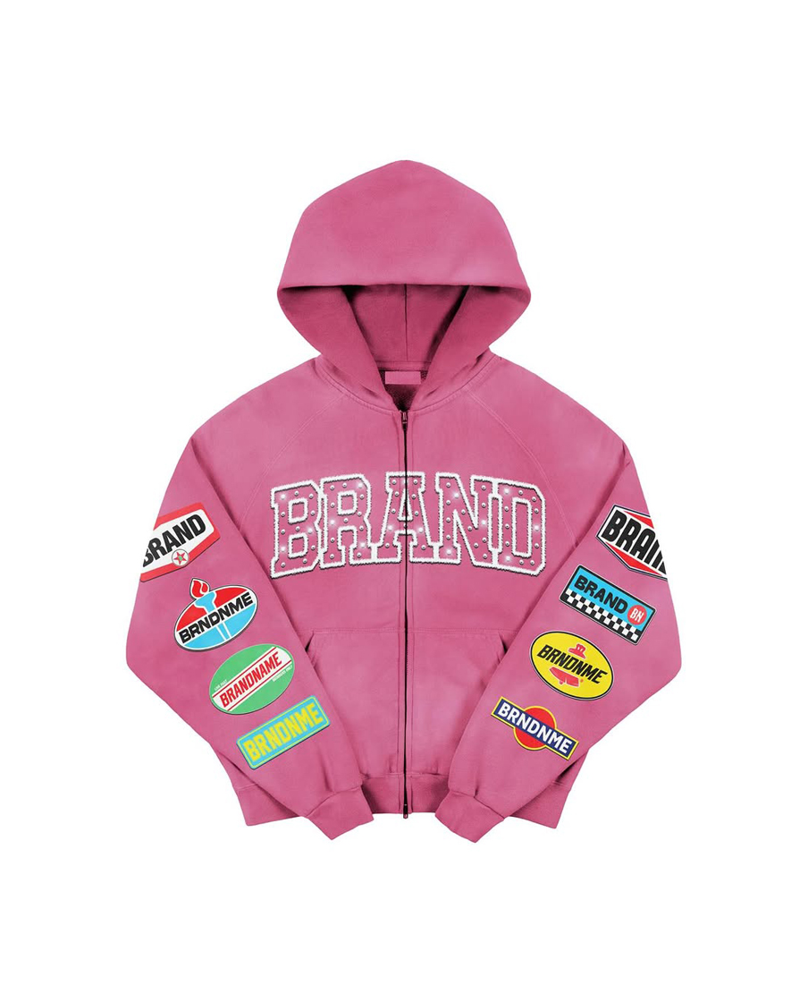 Custom Embroidery Print Logo Style Zip-UP Hoodie 