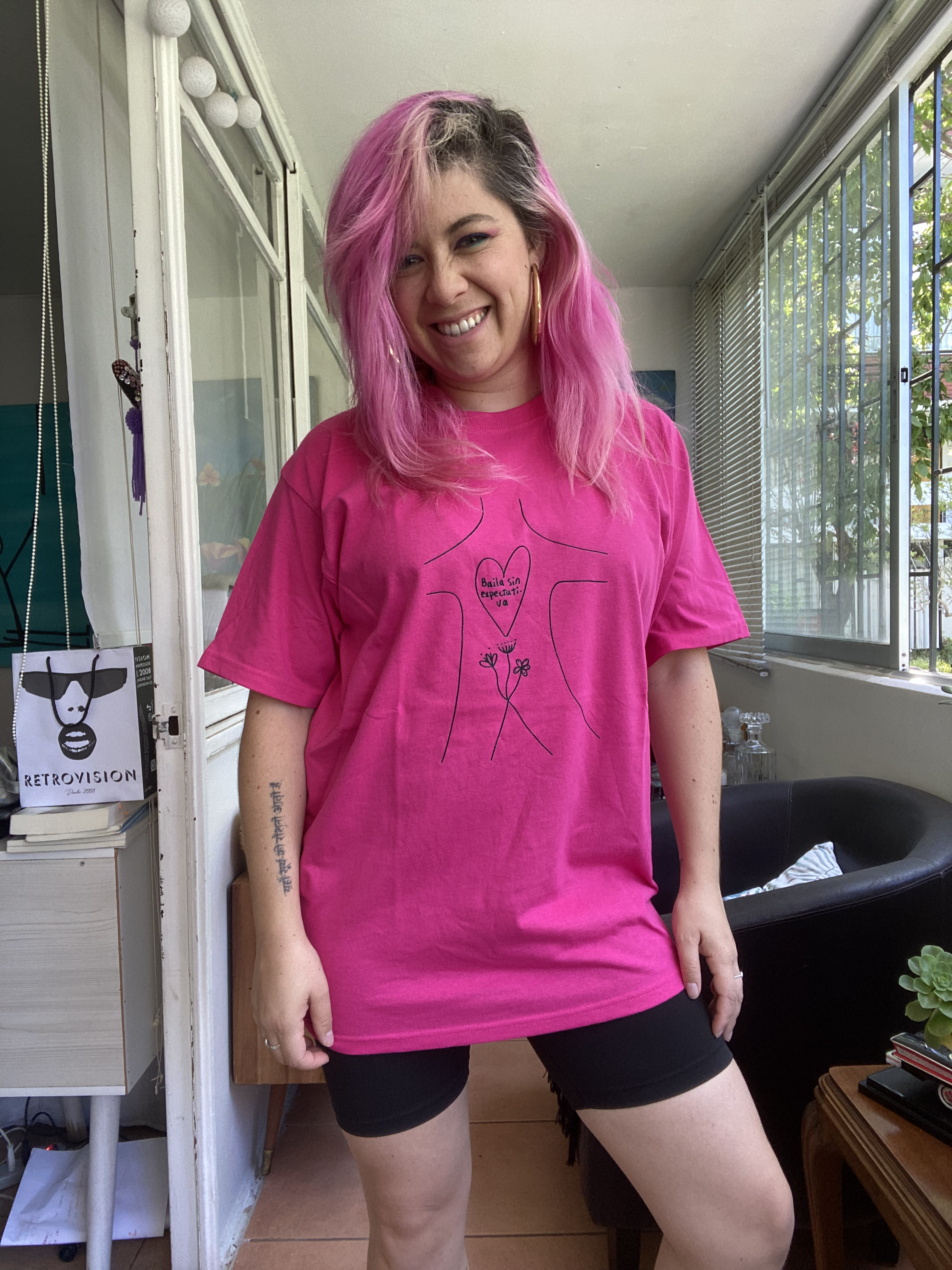 Baila sin expectativa, Fucsia, Talla L