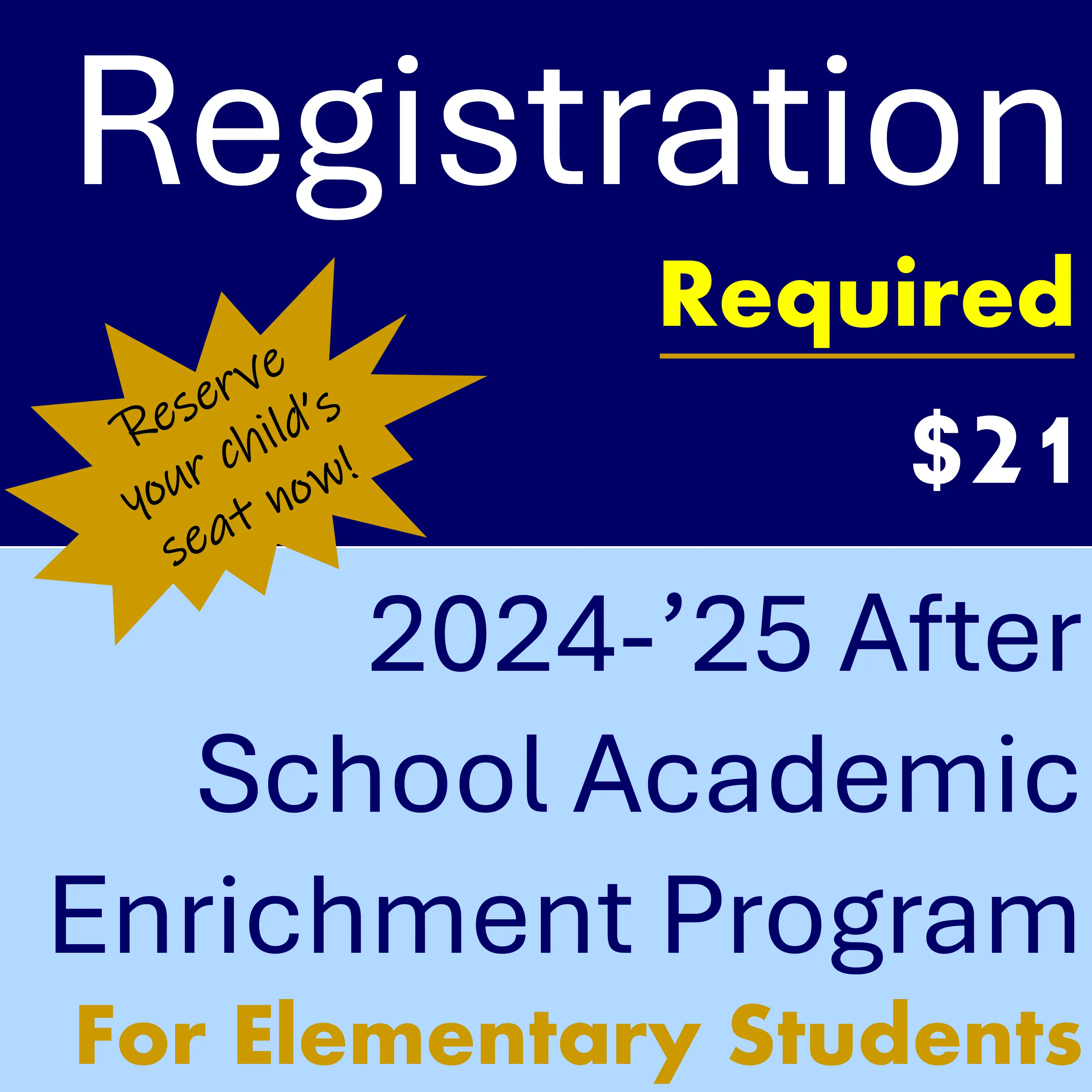 Registration: After School Program