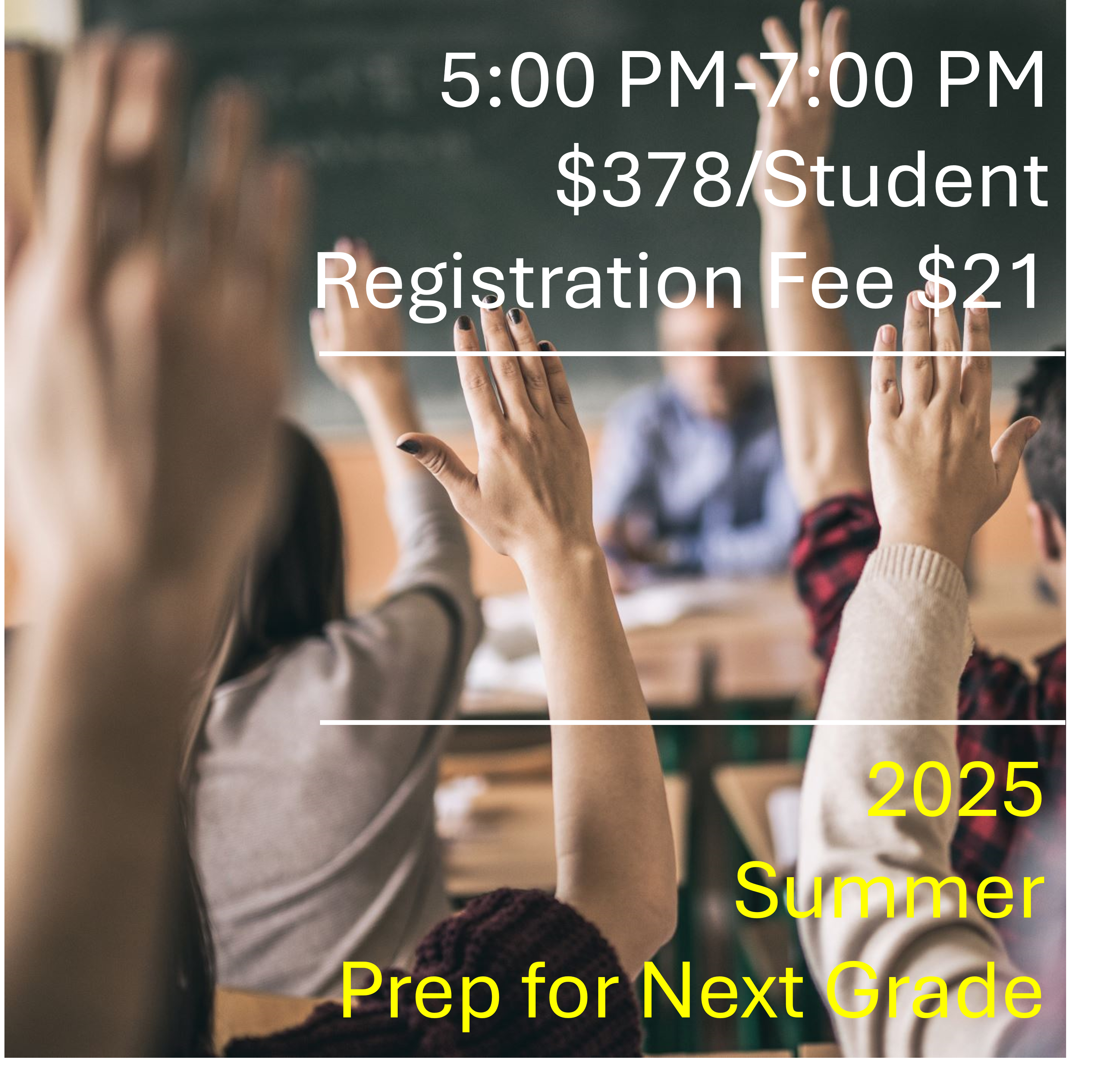 2025 Summer Prep for Next Grade