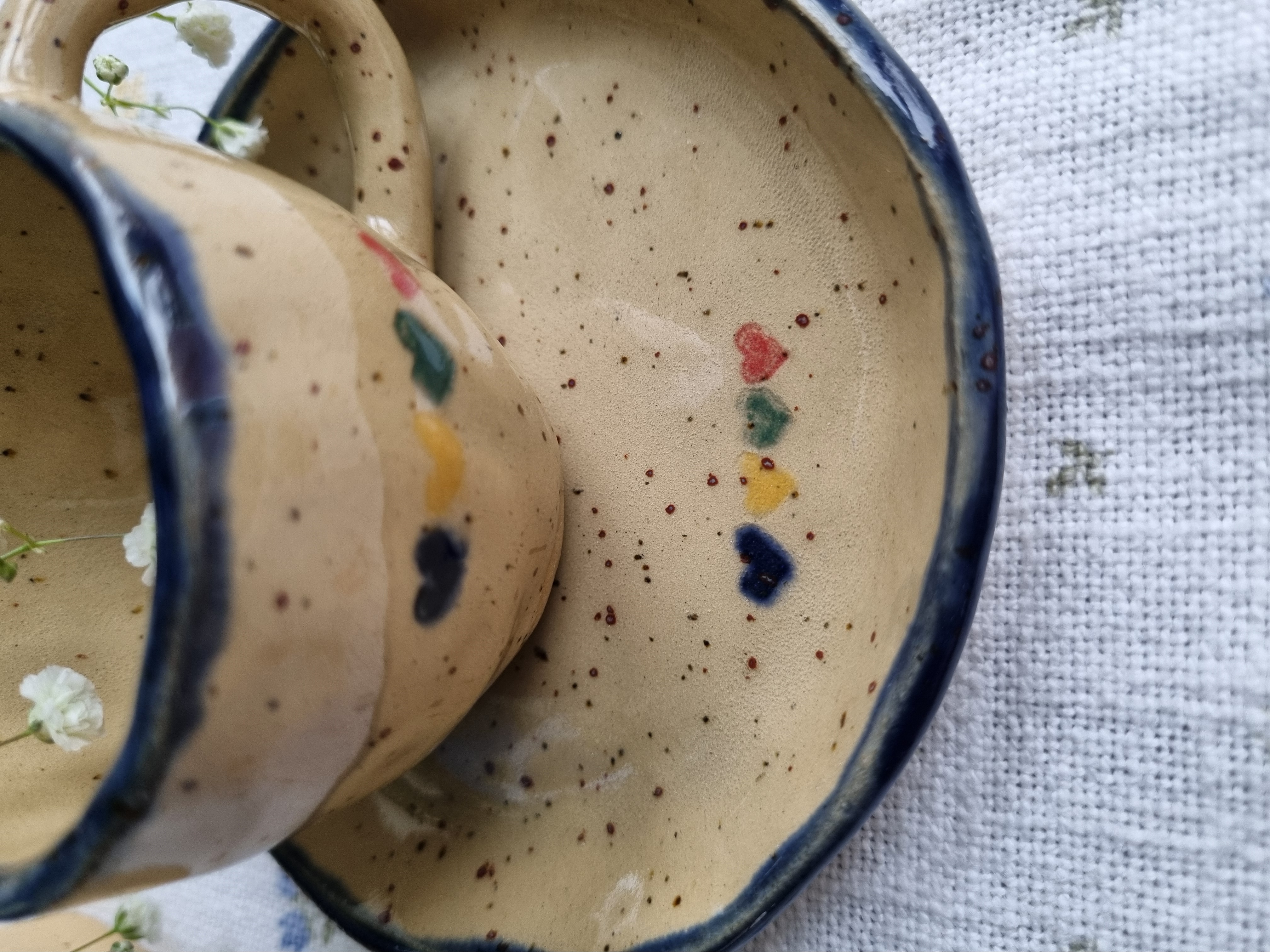 Espresso puodelis su lėkštele Lietuva-Ukraina