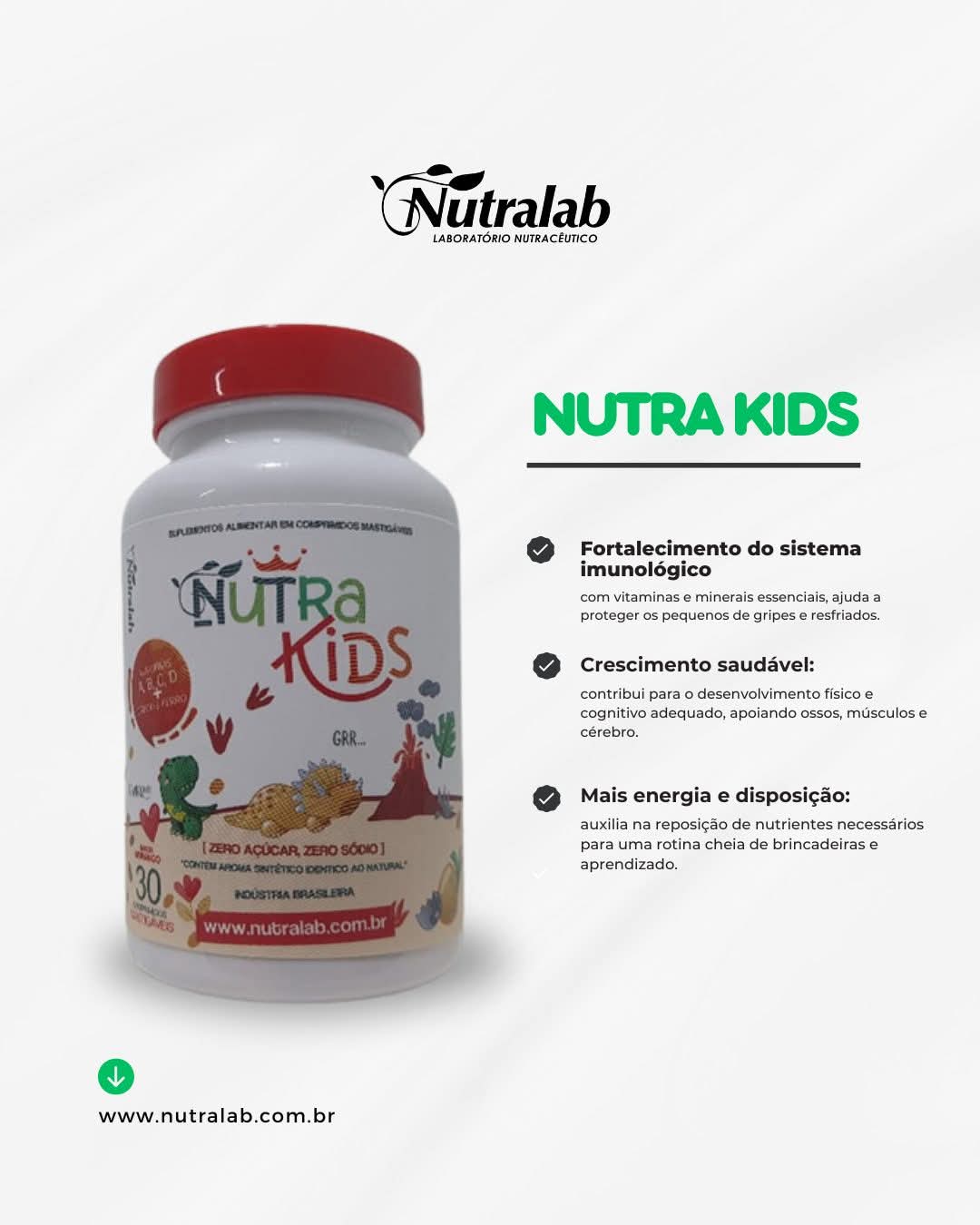Nutra Kids c/30 comp mastigáveis