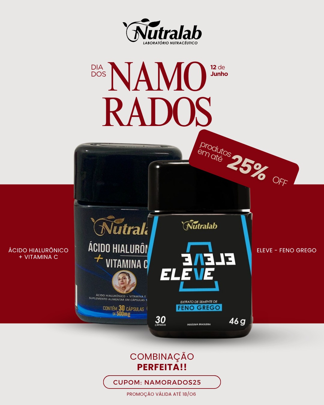 Kit ELEVE + Ácido Hialurônico + Vitamina C Nutralab