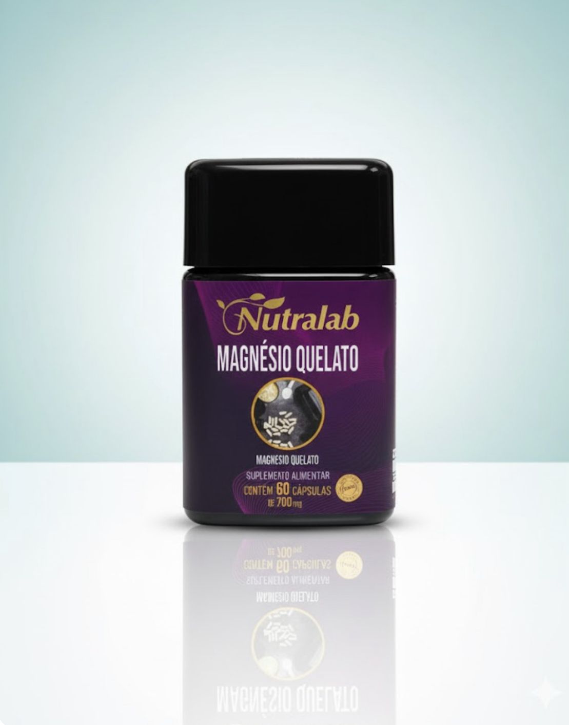 Magnésio Quelato Nutralab c/60 caps