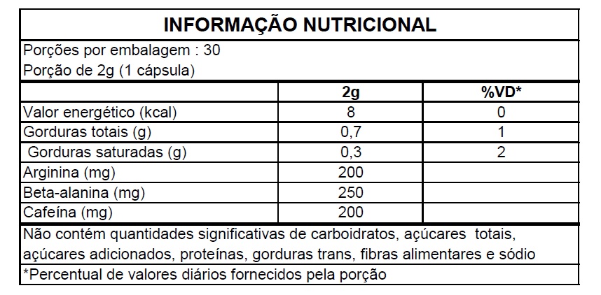 Pré-treino Nutralab c/30 caps