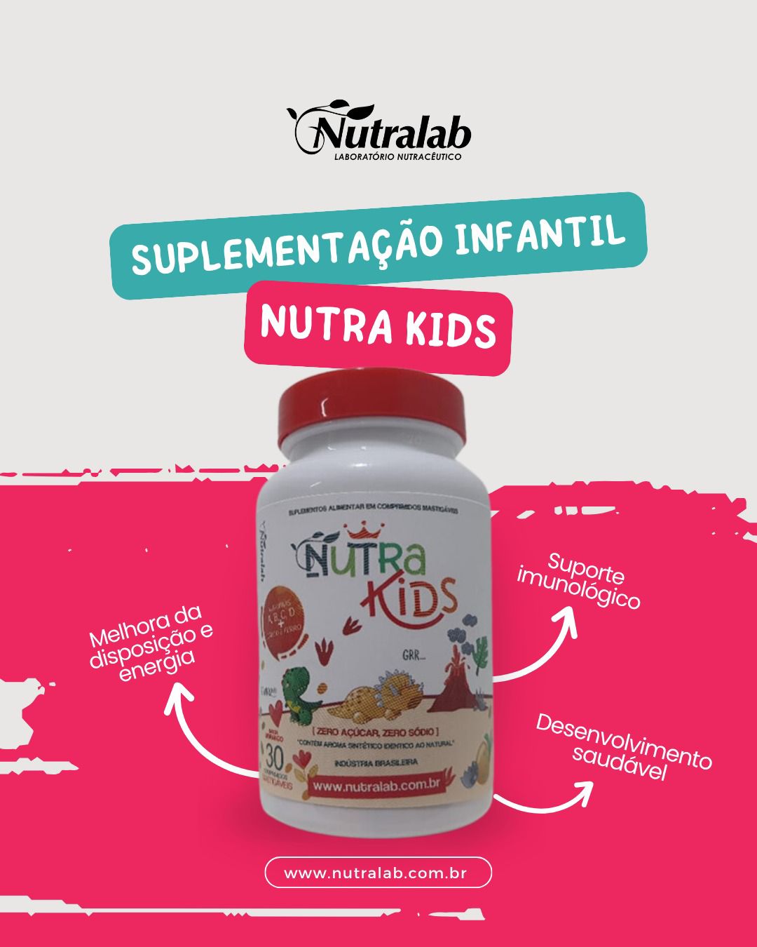 Nutra Kids c/30 comp mastigáveis