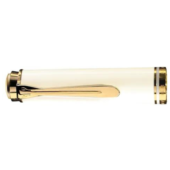 Pelikan piston fountain pen Souverän M400 M405 black, white spare part cap