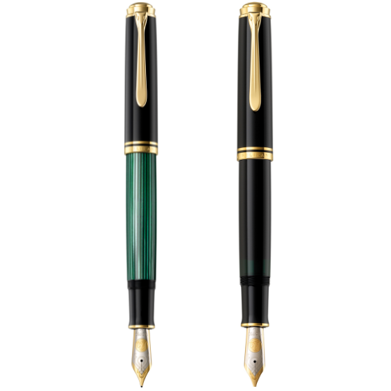 Pelikan Fountain pen Souveran M1000 green black EF F M B BB
