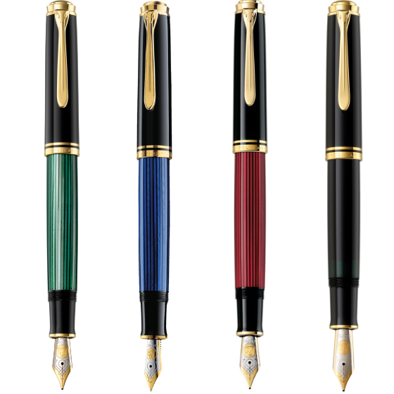 Pelikan Fountain pen Souveran M600 green blue red black EF F M B