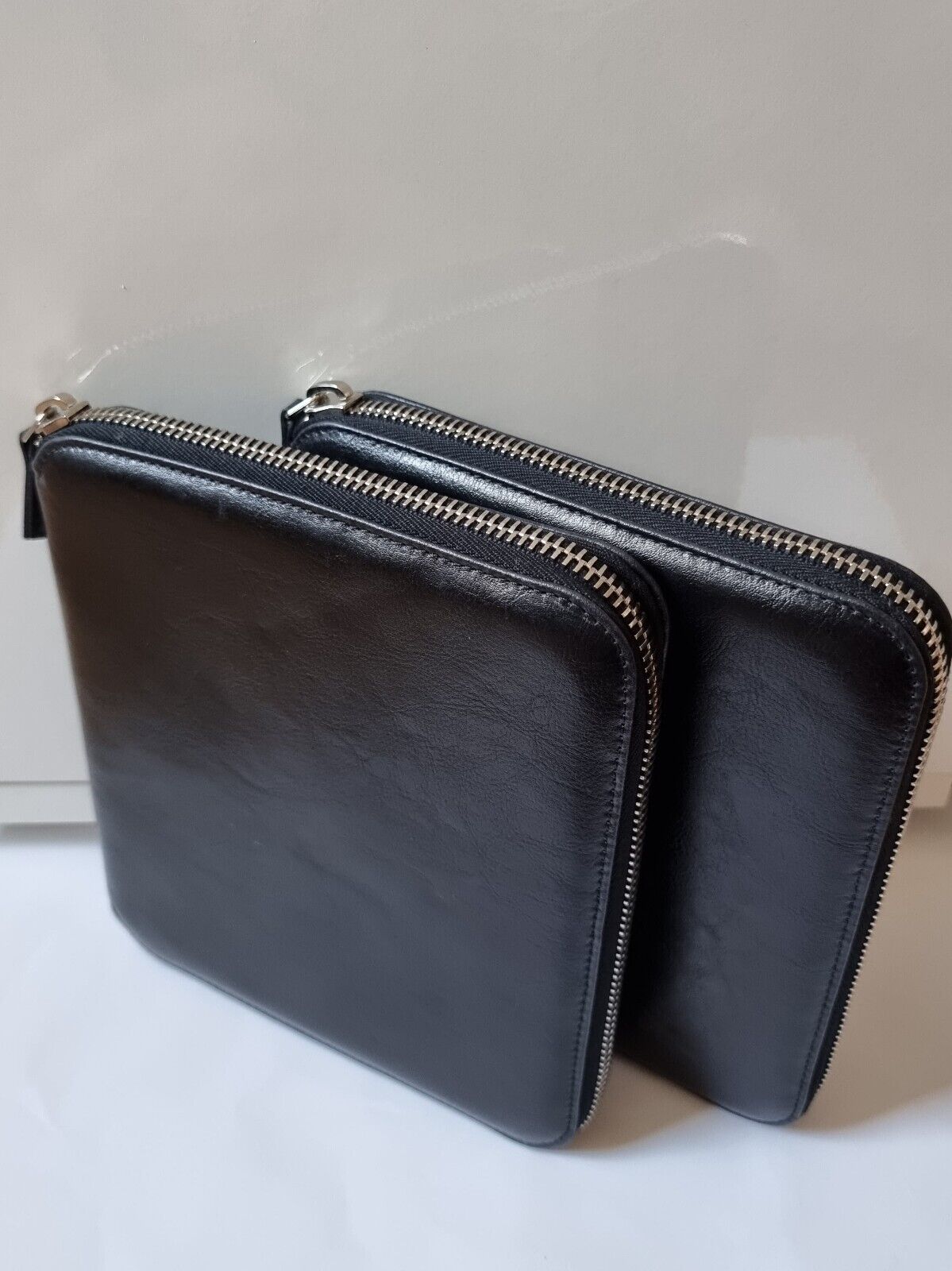 Pen case / pouch from genuine real leather, for 10 pens - premium deluxe handmade