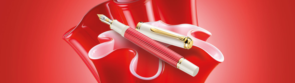 Pelikan Fountain pen Souverän® 600 Red-White in special gift box