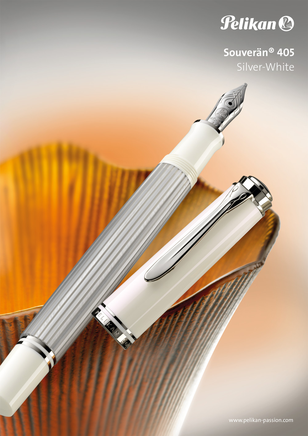 Pelikan Fountain pen Souveran M405 Silver-White