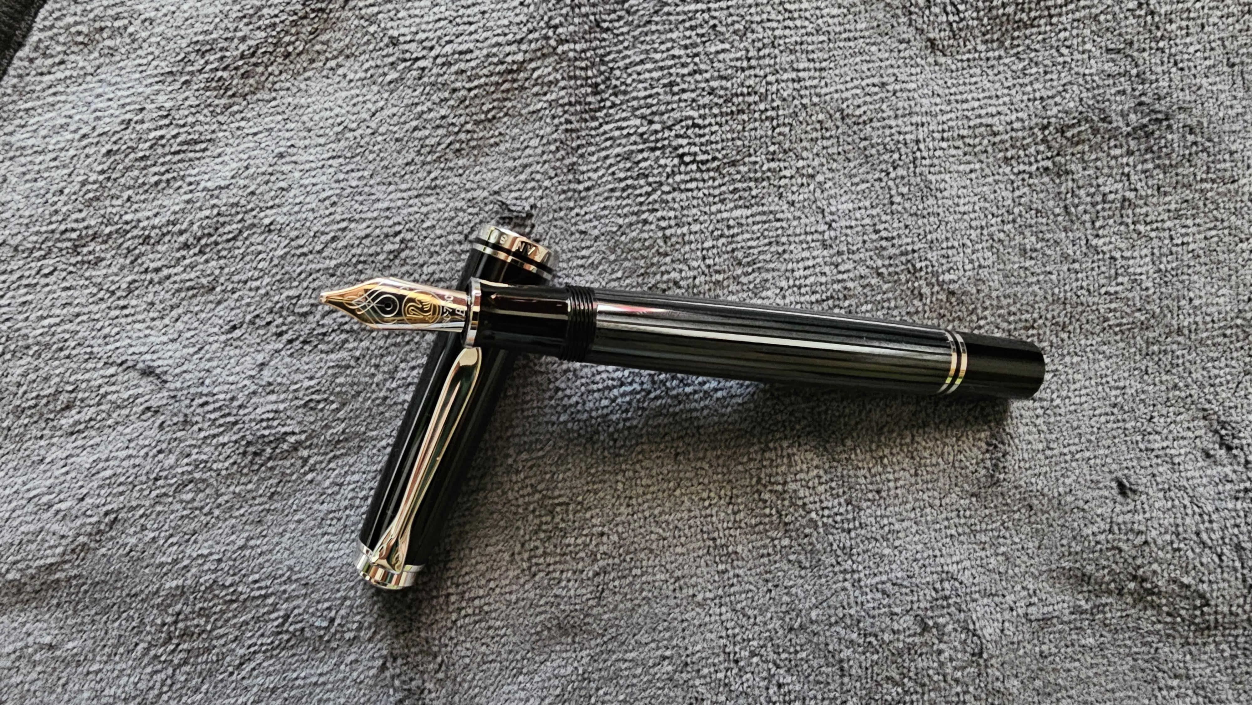 NOS Pelikan M805 Fountain Pen anthracite grey Stresemann TRANSLUCENT barrel