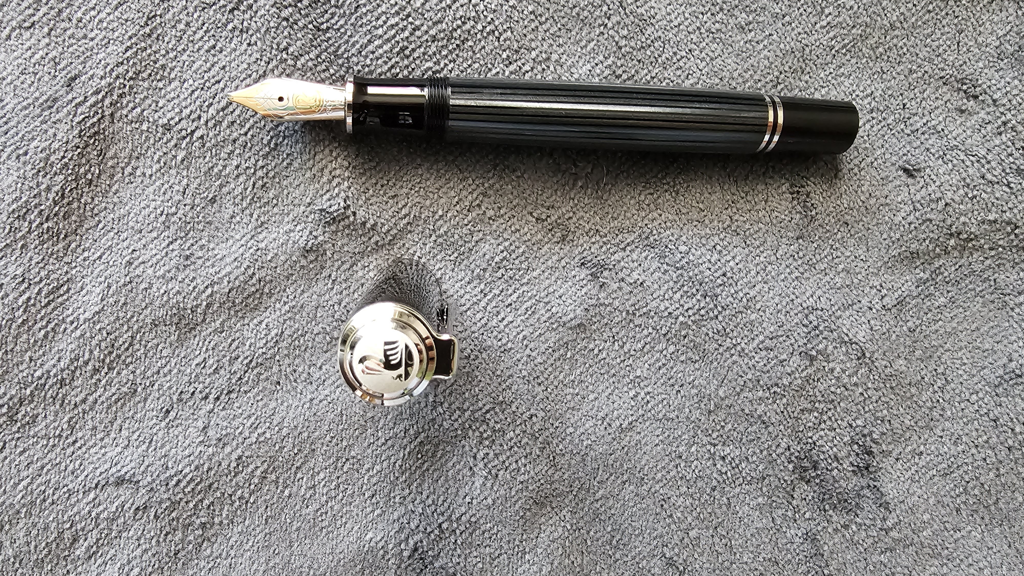 NOS Pelikan M805 Fountain Pen anthracite grey Stresemann TRANSLUCENT barrel