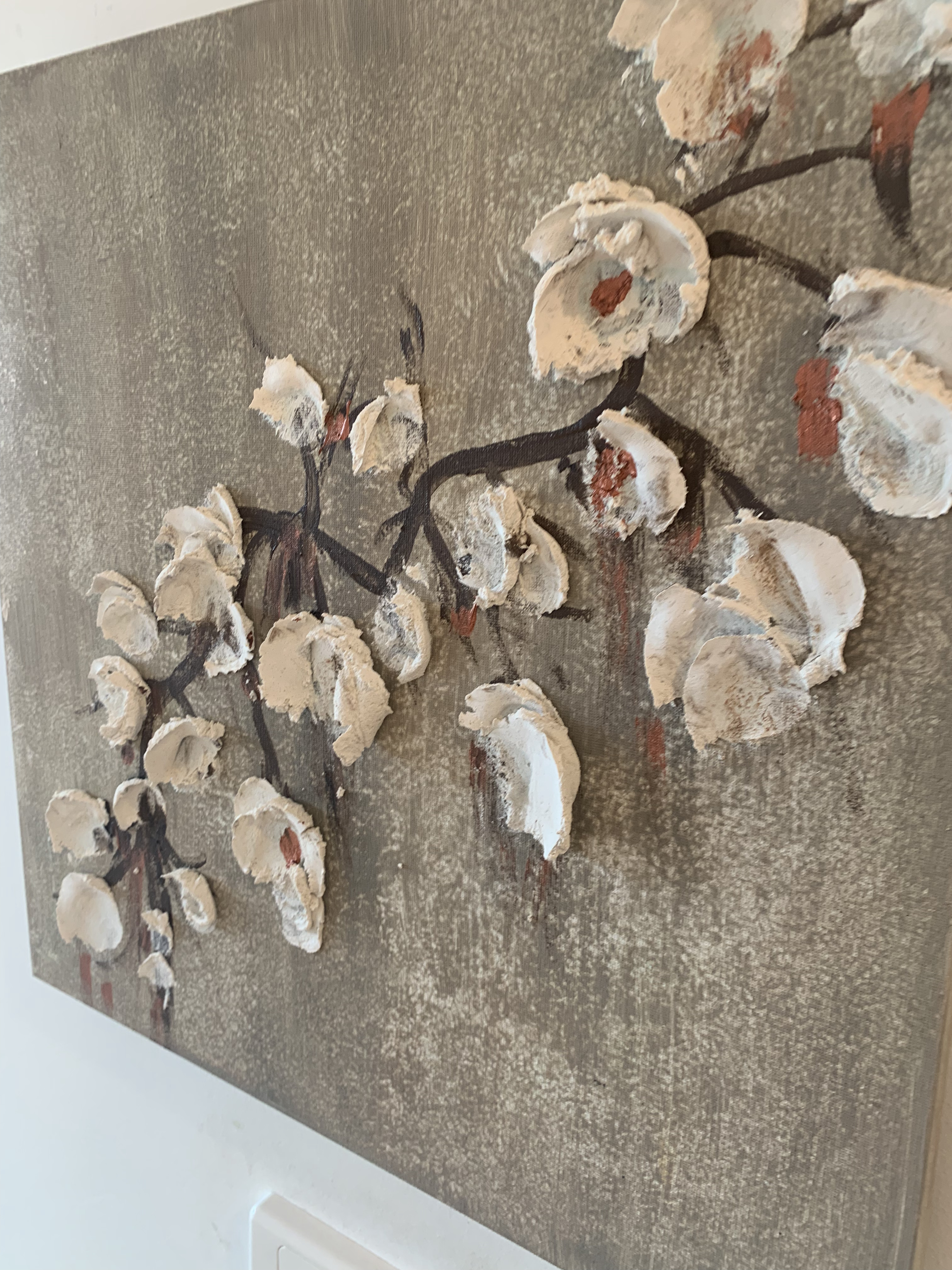 Abstract Art Floral collection brown pastel base 