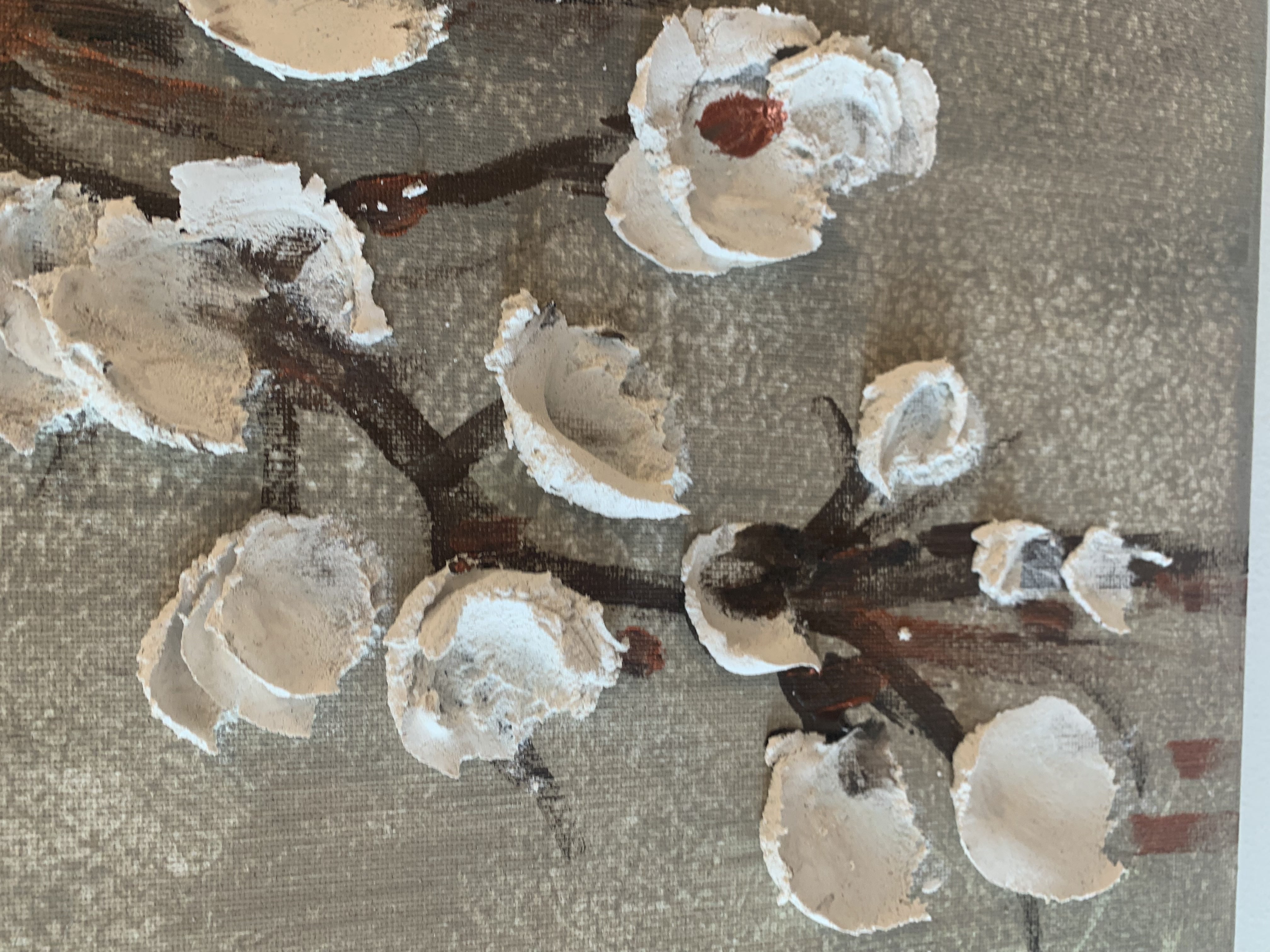 Abstract Art Floral collection brown pastel base 