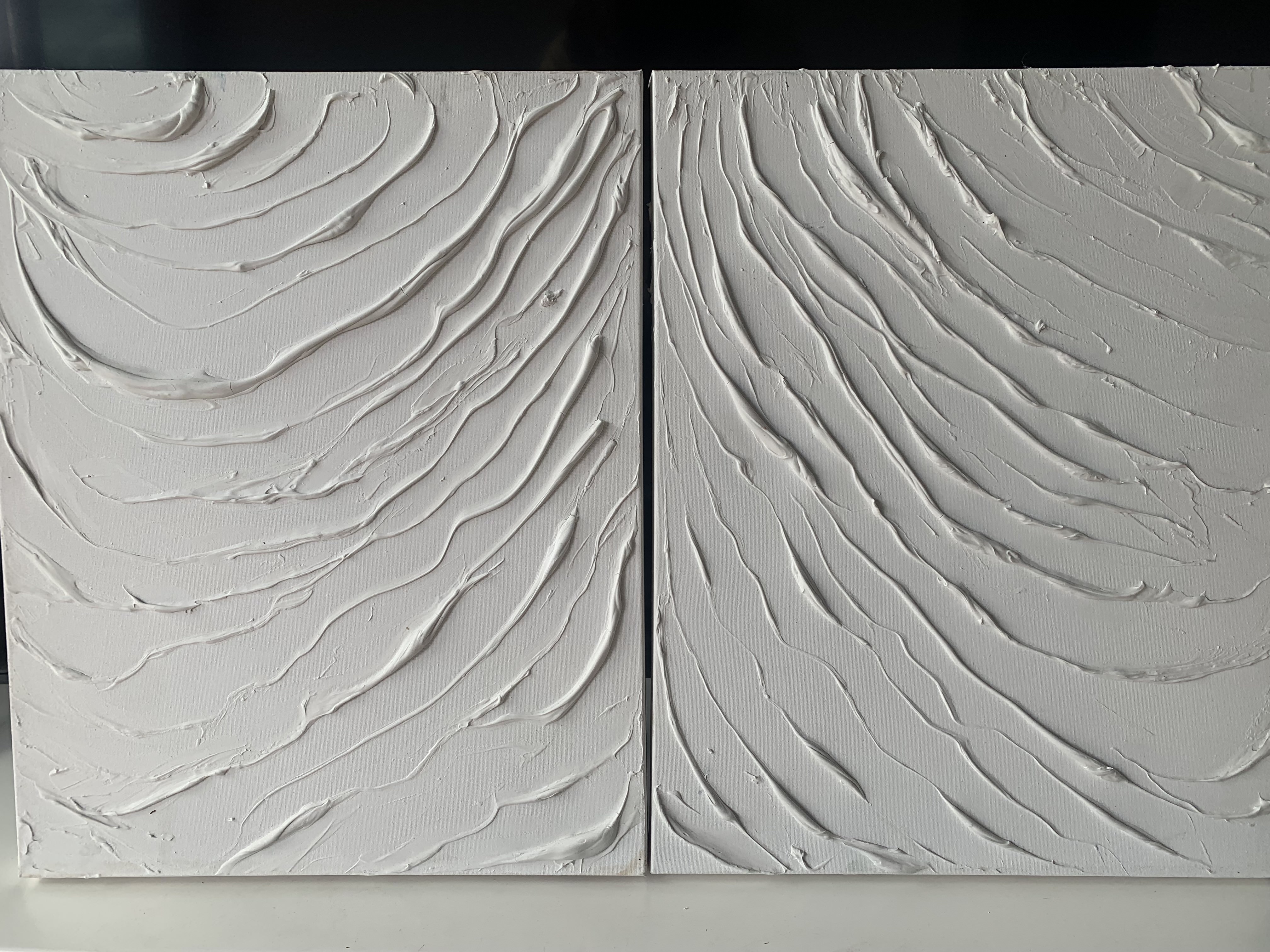 ABSTRACT ART WHITE WAVES 