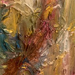 Abstract Art  Pink dancing leaves 