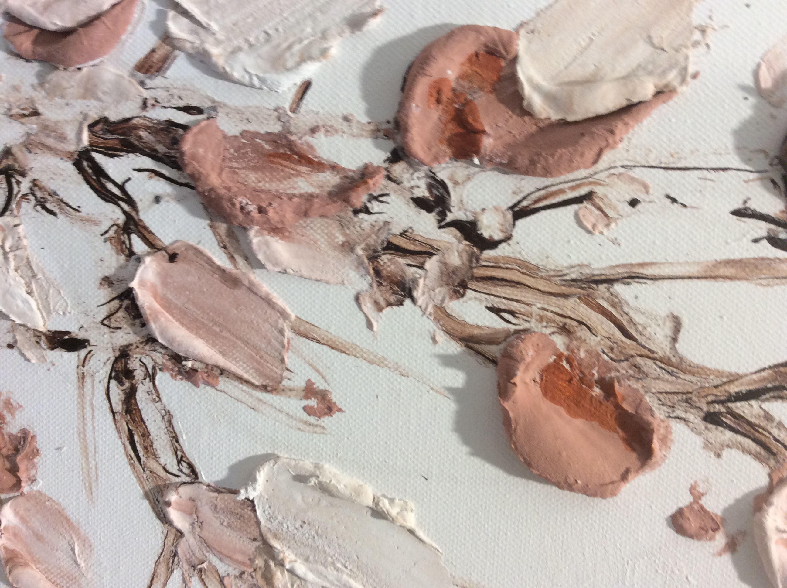 ABTRACT ART – AUTOMN LEAVES WHITE 