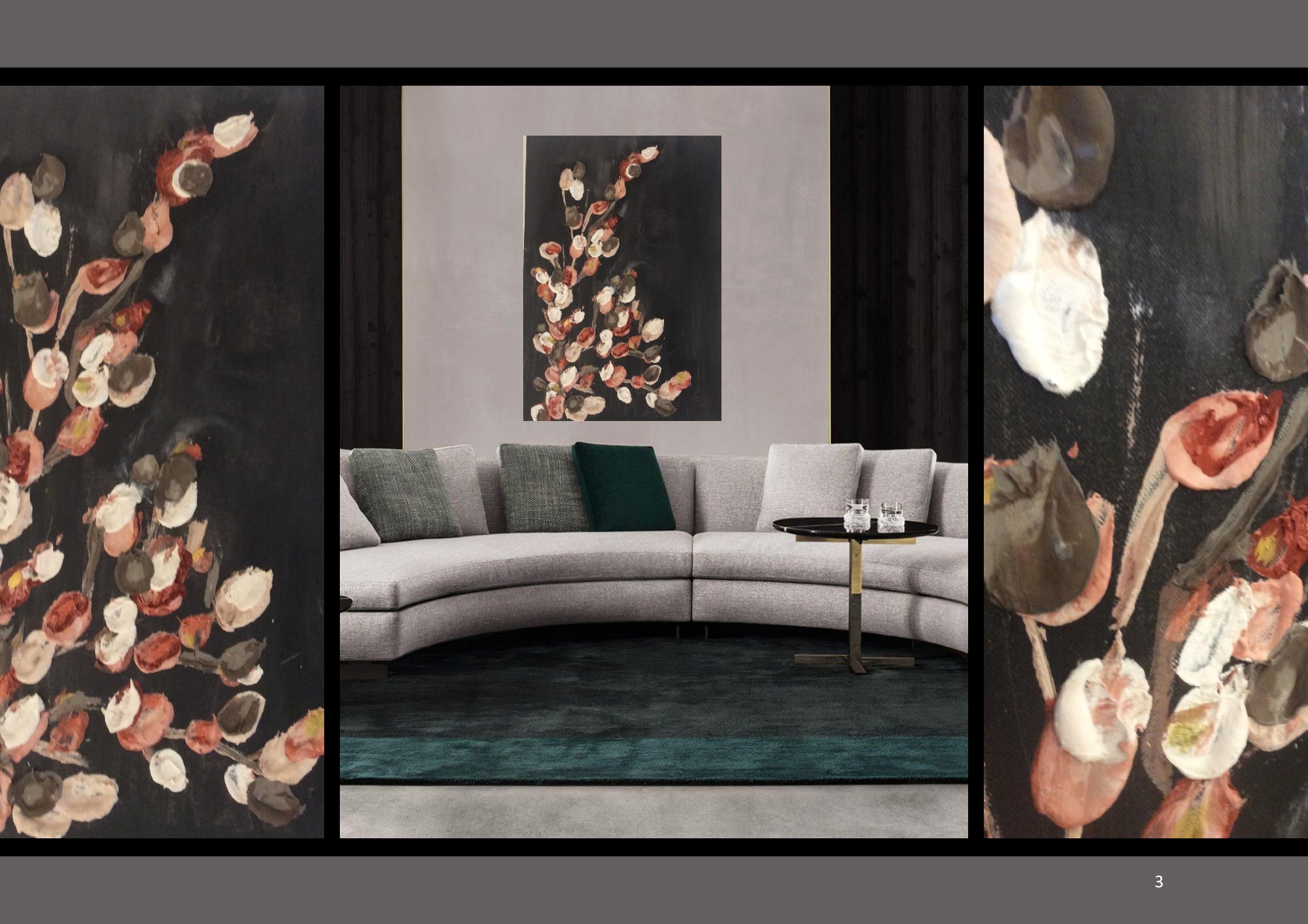 ABTRACT ART – AUTOMN LEAVES BLACK