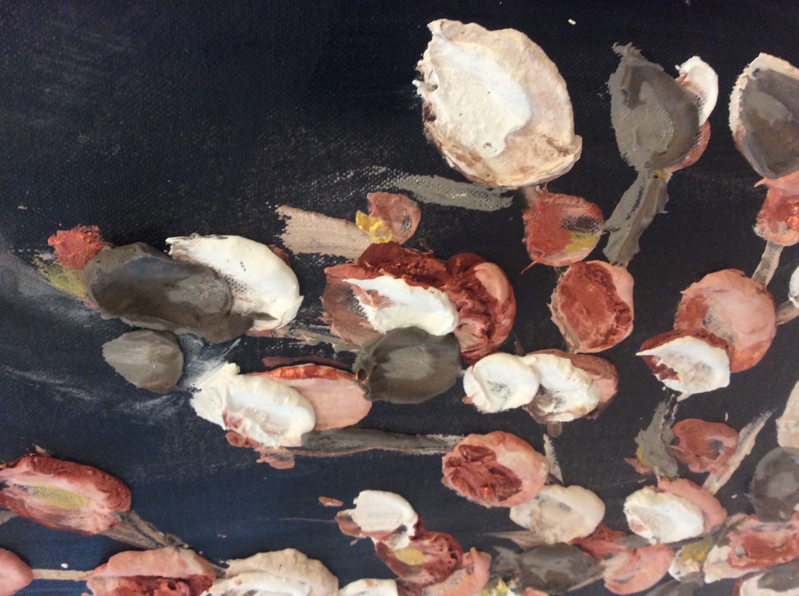 ABTRACT ART – AUTOMN LEAVES BLACK