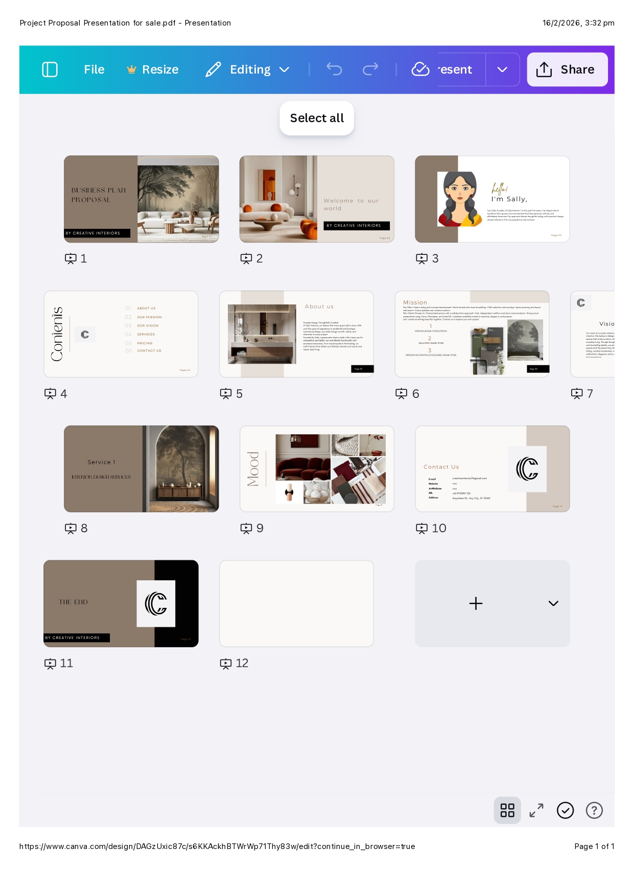 Business Plan Proposal for Interior Design