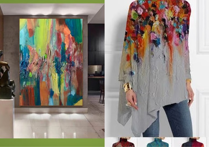 ABSTRACT ART COLOUR ON FIRE 