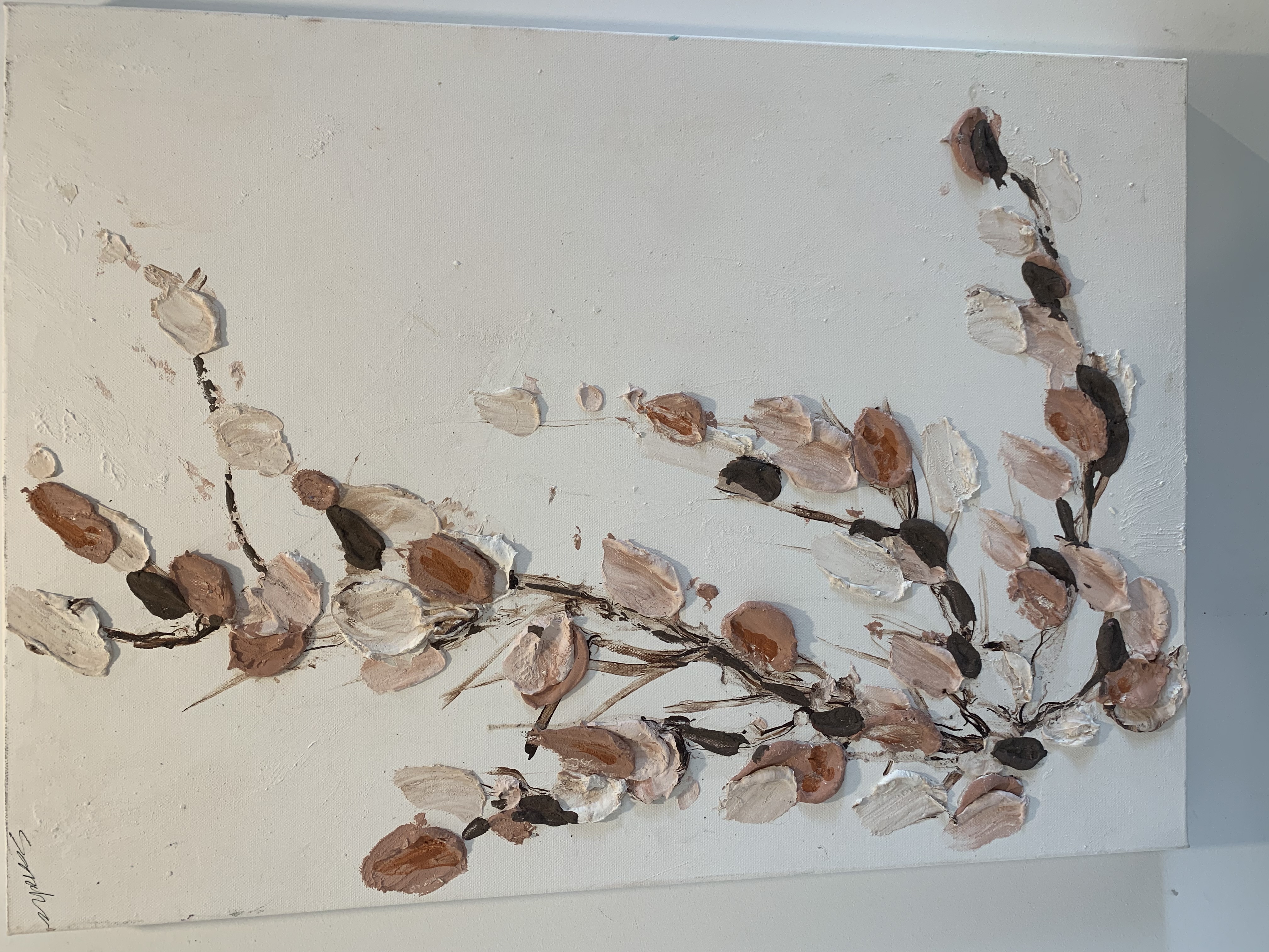 ABSTRACT ART – AUTUMN LEAVES (WHITE EDITION)