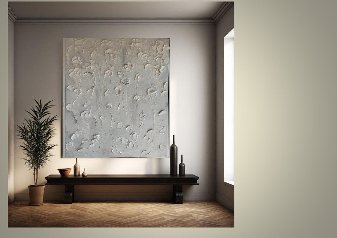 ABSTRACT ART SNOW WHITE