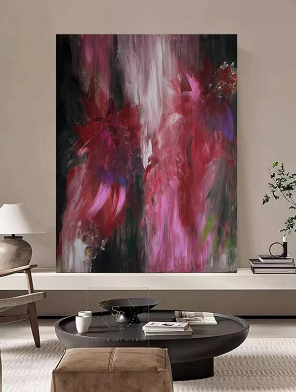 ABSTRACT ART PASSION ROSES 