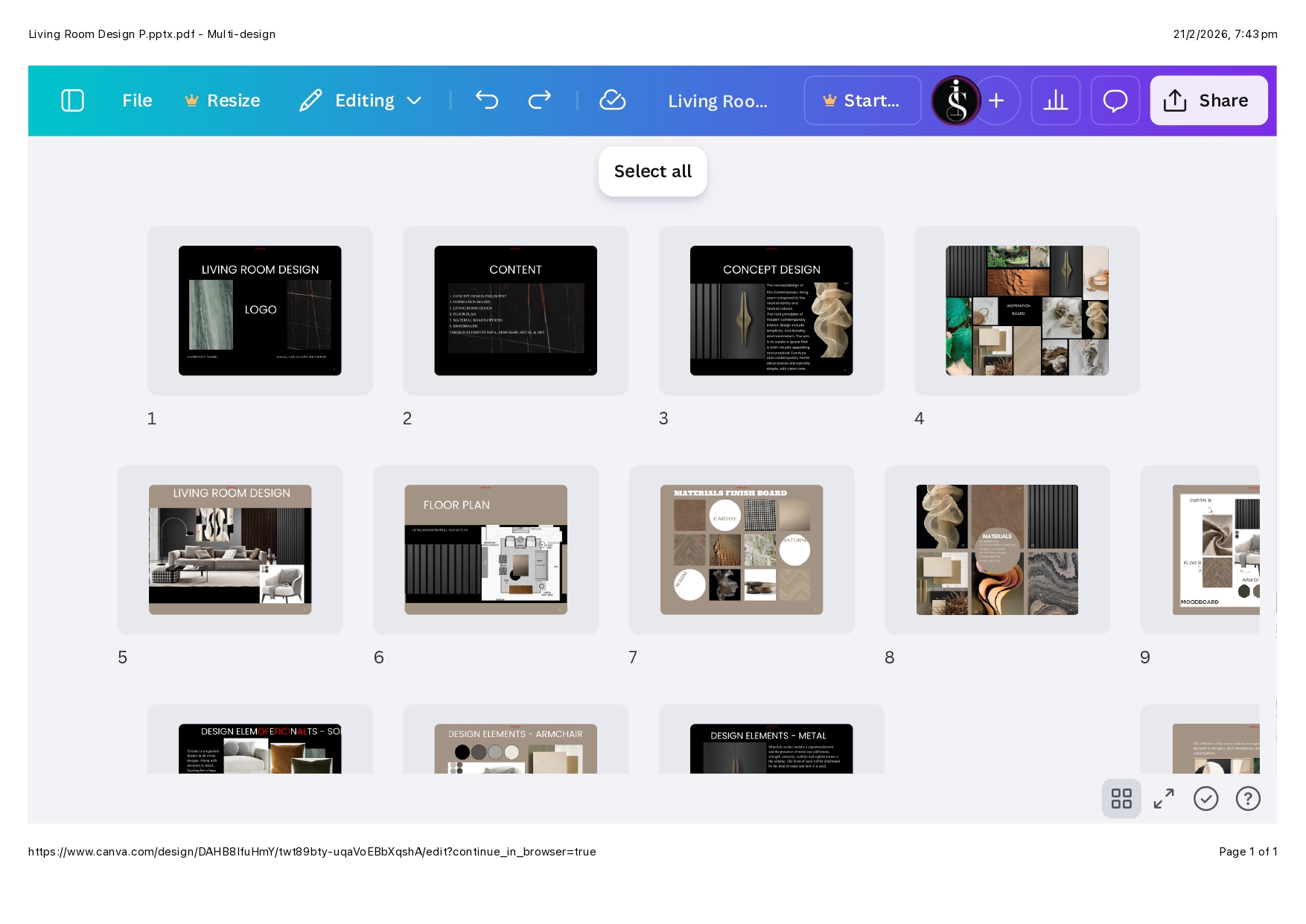 Modern Inspiration Board Living room 