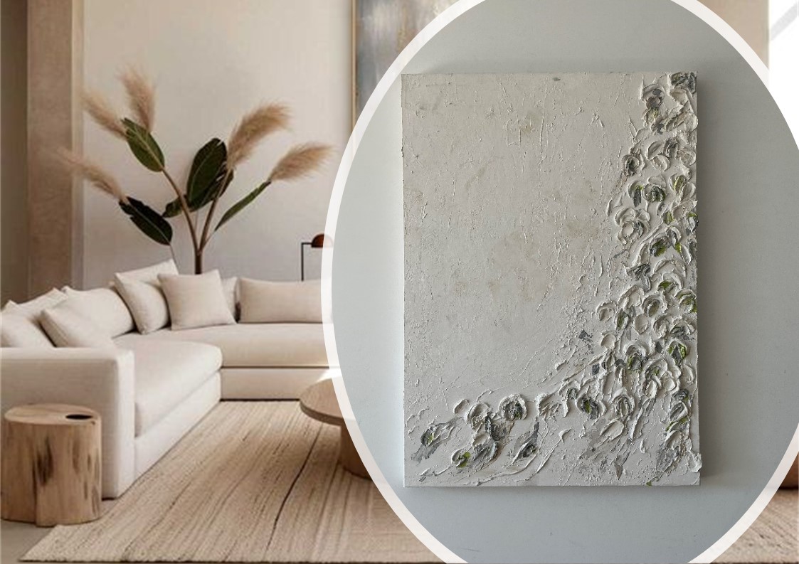 ABSTRACT ART WHITE CUSMOS