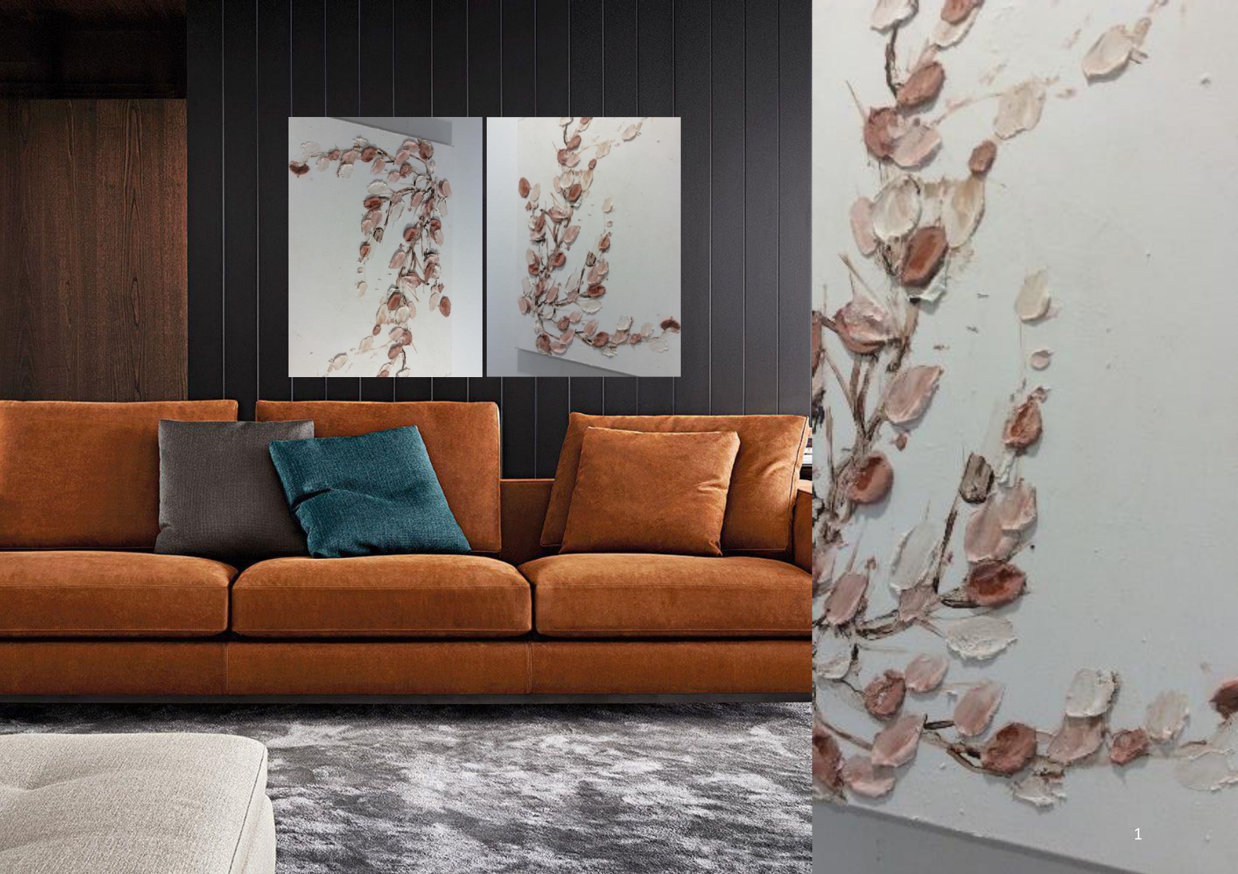 ABSTRACT ART – AUTUMN LEAVES (WHITE EDITION)